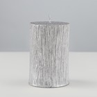 Свеча новогодняя "Ёлка" 5.5х8 см, серебряная - Фото 3