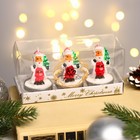 Набор свечи новогодние "Дед мороз с ёлкой", 4×6 см, 3 шт - Фото 2