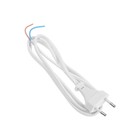 Шнур сетевой с вилкой, 1.5 м, ШВВП 2×0.5 мм2, белый - Фото 2