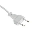 Шнур сетевой с вилкой, 1.5 м, ШВВП 2×0.5 мм2, белый - Фото 3