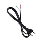 Шнур сетевой с вилкой, 1.5 м, ШВВП 2×0.5 мм², чёрный - Фото 2