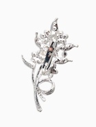 Брошь «Цветы» на ветке, цвет белый в серебре - Фото 3