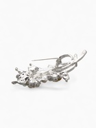 Брошь «Цветы» на ветке, цвет белый в серебре - Фото 4