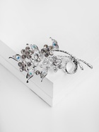 Брошь «Цветы» на ветке, цвет белый в серебре - Фото 6