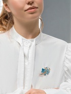 Брошь «Цветы» незабудки, цвет голубой в золоте - Фото 2