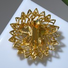 Брошь «Бабочка» на цветке, цвет бело-красный в золоте - Фото 2