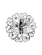 Брошь «Бабочка» на цветке, цвет бело-голубой в серебре - Фото 3