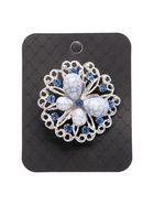 Брошь «Бабочка» на цветке, цвет бело-голубой в серебре - Фото 5