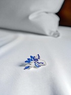 Брошь «Цветок» лобелия, синяя в серебре - Фото 5