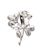 Брошь «Цветок» трилистник, цвет голубой в серебре - Фото 3