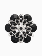 Брошь «Цветок» астры, чёрная в серебре - Фото 1