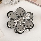 Брошь «Цветок» астры, чёрная в серебре - Фото 2