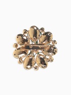 Брошь «Цветок Хризантемы», зелёная в золоте - Фото 2