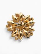 Брошь «Цветок» хризантемы, цвет красный в золоте - Фото 2