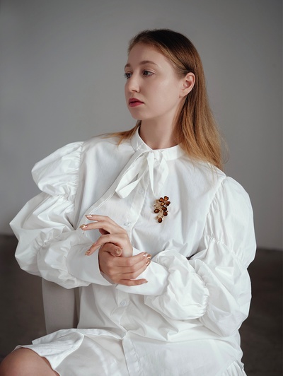 Брошь «Цветочная лоза», цвет золото