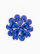 Брошь «Цветок» василёк, синяя в серебре - Фото 1
