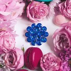 Брошь «Цветок» василёк, цвет синий в серебре - Фото 3