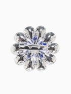 Брошь «Цветок» василёк, синяя в серебре - Фото 3