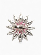Брошь «Цветок» хризантема, цвет малиновый в серебре - Фото 3