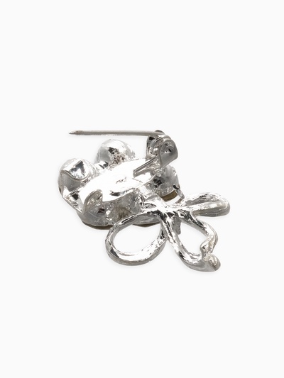 Брошь «Ассорти» цветы с бантом, МИКС