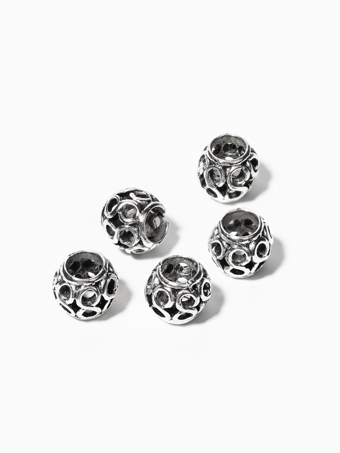 Шарм разделитель для бусин «Бесконечность», цвет серебро