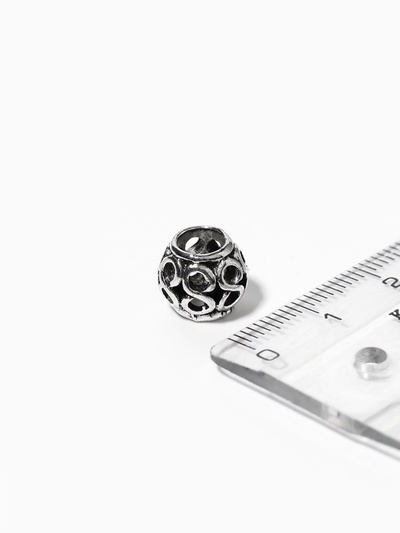 Шарм разделитель для бусин «Бесконечность», цвет серебро