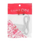 Кабель LuazON, Type-C - USB, 1 А, 1 м, силиконовый, угловой, белый - Фото 3