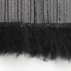 Платье женское MINAKU с перьями полоса, размер 42, цвет черный - Фото 3