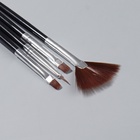 Набор кистей для наращивания и дизайна ногтей, 4 шт., 17.8 см, чёрный - Фото 2