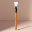 Кисть для масок, 19 (+/- 1) см, цвет коричневый/белый - фото 25303472