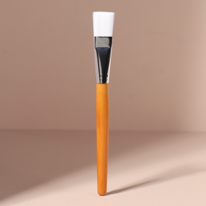 Кисть для масок, 19 см, цвет коричневый/белый 18723