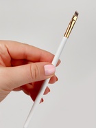 Кисть для макияжа White, скошенная, 16.5 (± 1) см, белая - Фото 3