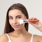 Кисть для масок, широкая, 16 (± 1) см, коричневая, белая - Фото 3