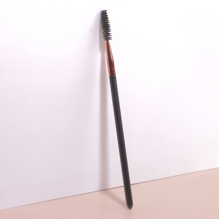 Щёточка для бровей и ресниц, 14,5 см, цвет чёрный/бронзовый - Фото 1
