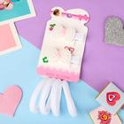 Набор для волос "Манюня" (2 зажима, 4 резинки) бантики белый - Фото 1