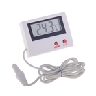 Термометр электронный JS-1, 2- режима, с уличным датчиком, на батарейках, пластик - Фото 1
