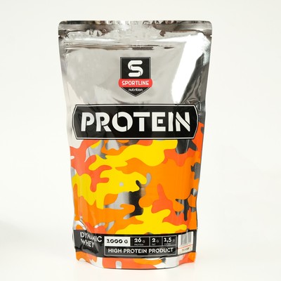 Протеин SportLine Nutrition Dynamic Whey Protein, Пломбир, спортивное питание, 1000 г