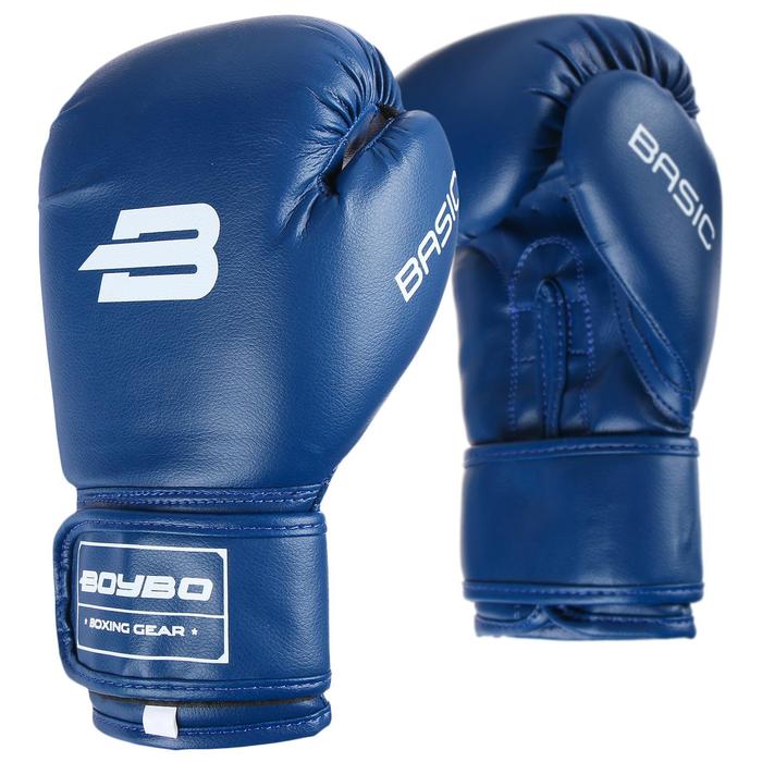 Перчатки боксёрские BoyBo Basic, 14 унций, цвет синий