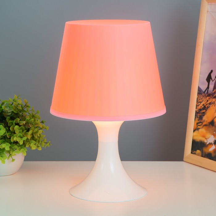 Настольная лампа 1340008 1хE14 15W розовый d=19,5 высота 28см RISALUX - фото 1907032498