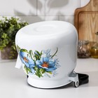 Чайник с кнопкой «Цветы синие», 3,5 л, индукция, цвет белый - фото 4283763