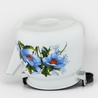 Чайник «Цветы синие», 3.5 л, эмалированная сталь, белый - Фото 4