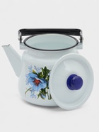 Чайник «Цветы синие», 3.5 л, эмалированная сталь, белый - Фото 7