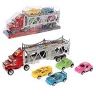 Грузовик инерционный "Автовоз", с машинами - Фото 1