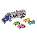 Грузовик инерционный "Автовоз", с машинами - Фото 2