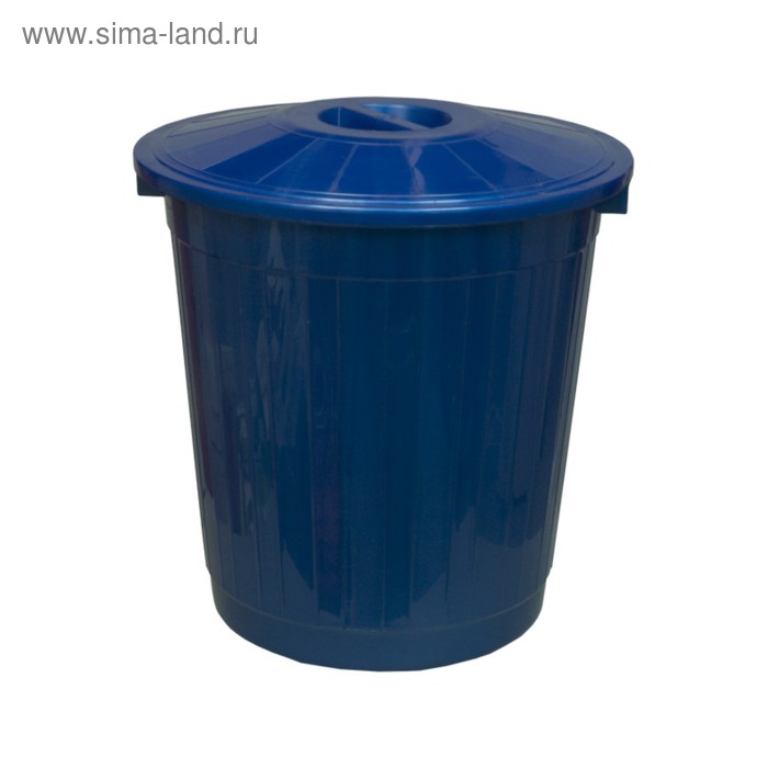 Бак хозяйственно-бытовой, 50 л, с крышкой, синий - Фото 1