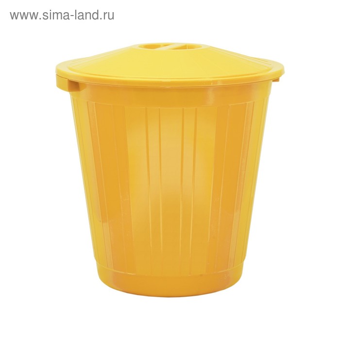 Бак хозяйственно-бытовой, 70 л, с крышкой, жёлтый - Фото 1