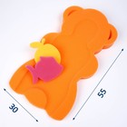 Подкладка для купания макси «Мишка», цвет желтый/оранжевый, 55х30х6см - фото 26185241