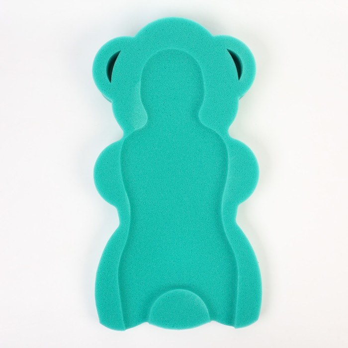 Подкладка для купания макси «Мишка», цвет зеленый, 55х30х6см - Фото 1