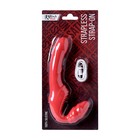 Безремневой страпон Black & Red by Toyfa с вибрацией, красный, 35 см - Фото 5