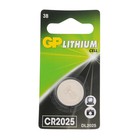 Батарейка литиевая GP, CR2025-1BL, 3В, блистер, 1 шт. - фото 318232151